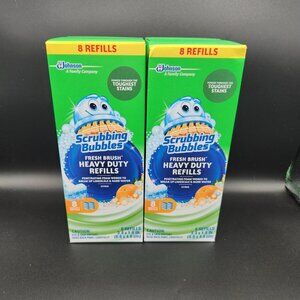 Scrubbing Bubbles Toilet Bowl Wand Cleaner Refills Fresh Brush Heavy Duty Lot 2